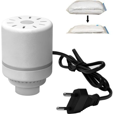 Pompe a Vide, Pompe Sous Vide de Voyage, Aspirateur Sac Sous Vide à Air Électrique, Mini Pompe Portable pour Voyages, Demenagement pour Sac Rangement Sous, Aspiration Ultra Puissante (1/5)