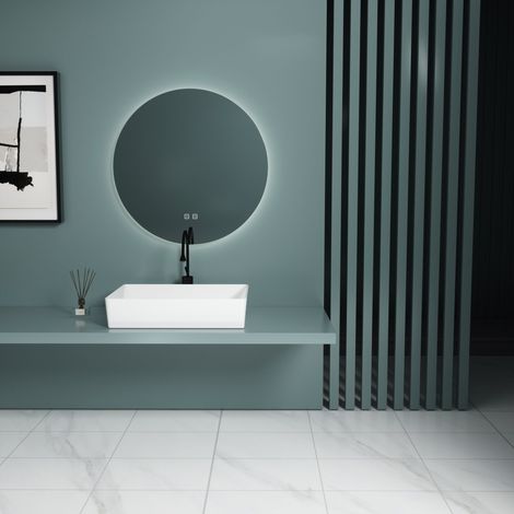 Durovin Bathrooms Countertop Vessel or Wall Mounted - Single Tap Hole With Overflow 600 x 440 x 160mm (1/5)