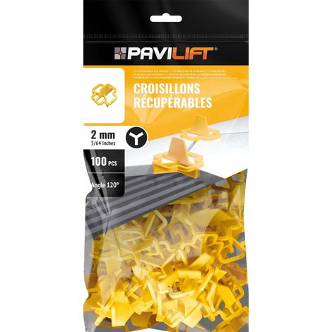100 Croisillons récupérables "Y" 120° 2mm Pavilift