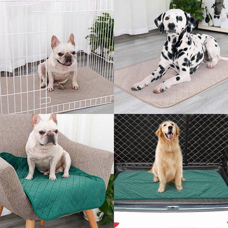 Tapis absorbants lavables et réutilisables pour chiens, idéaux pour l'apprentissage de la propreté chez les chiots et les voyages - Vert (1/4)