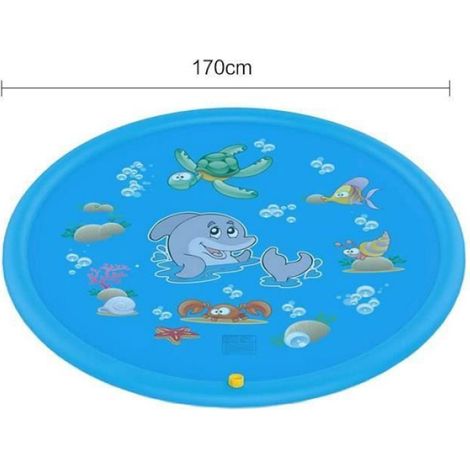 Tapis D Eveil - Tapis Pulverisation Eau Gonflable 170 cm - Pour Bebe Jardin Plage - 1 Piece (1/4)