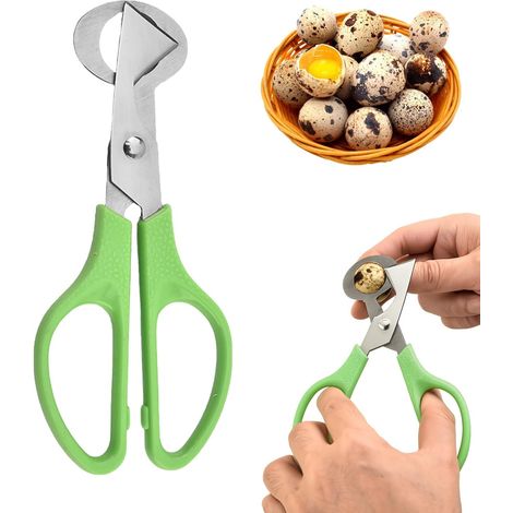 2-Piece Stainless Steel Egg Scissors, Quail Egg Scissors, Egg Shell Cutter for Cutting Quail Eggs, Quail Scissors, Egg Shell Cutter, Egg Shell Opener for Home and Kitchen (1/5)