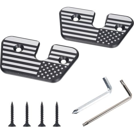 Reparaturset für Sonnenblenden, Ersatzclips für amerikanische Flaggen aus Aluminium für Jeep Wrangler JK JL Gladiator JT 2018-2023 (1/5)
