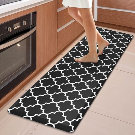 Tapis de cuisine rembourré anti-fatigue, 44,9 x 71,1 cm, antidérapant et imperméable. (1/5)
