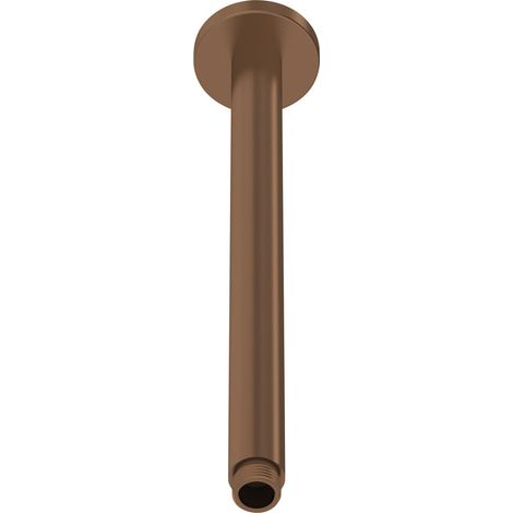 Nuie Round Ceiling Mounted Shower Arm 300mm Length - Brushed Bronze