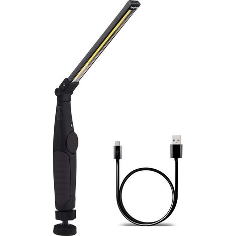 Lampe De Travail LED - 8 W - Rechargeable 2200 mAh - Aimant Puissant - Rotation 360° - Pliable 120° - USB - Pour Atelier Camping Randonnée - 1 Pièce (1/5)