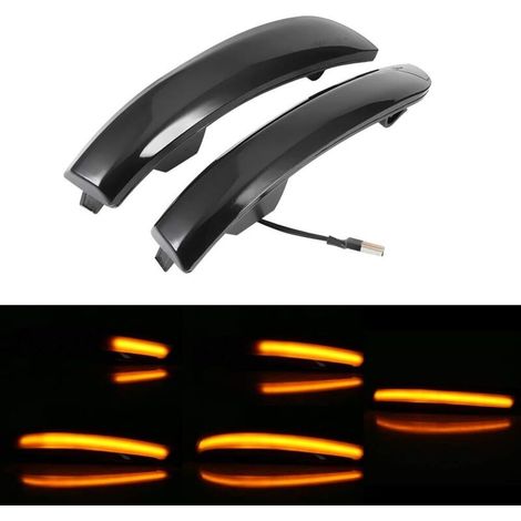 Feu clignotant séquentiel dynamique LED Marqueur latéral Rétroviseur Clignotant pour pour F-ord Kuga Escape EcoSport 2013-2018