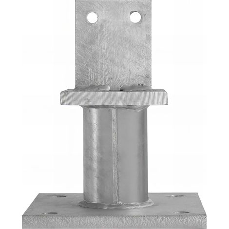Pied de poteau avec platine type PPT-60 (A x B x C x D x ép) 80 x 120 x 60 x 48 x 8,0 mm - AL-PPT60 - Alsafix