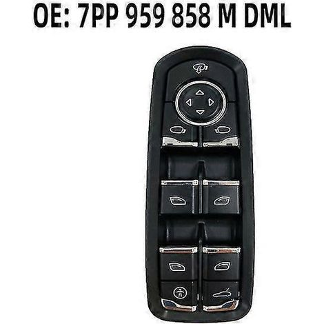 Bouton de commande de lève-vitre avant neuf pour Porsche Cayenne S GTS 911 958 718 Macan Boxster Panamera Coupé Carrera Cayman Turbo Panneaux de porte intérieurs &--7PP959858MDML (1/5)