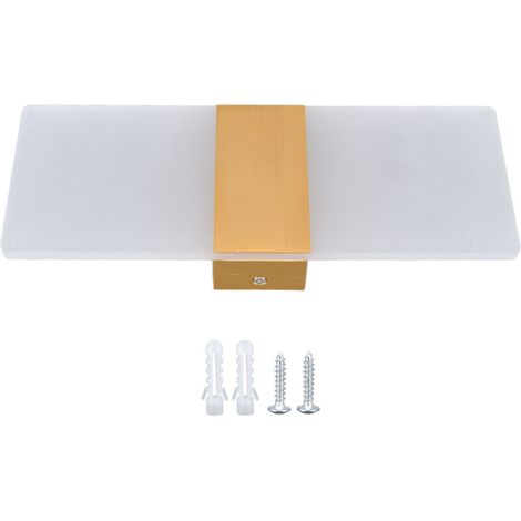 LED Wall Lamp 6W Acrylic Wall Light 360° Luminous High Brightness Preservative Up Down Lights for Bedroom Canteen 90‑265VGold (1/5)