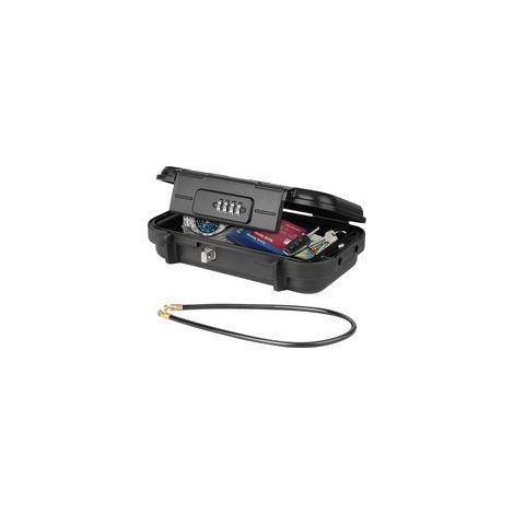 Coffre fort Portable Sécurisé Mini Coffre Fort de Voyage Étanche Antivol avec Câble Métallique Amovible pour La Maison, Bureau, Hôtel, Voyages, etc (1/5)