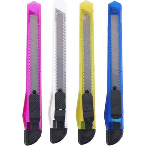 4 x Hobbymesser verschiedene Farben Cuttermesser (1/2)