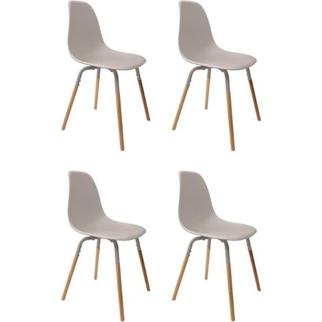 Lot de 4 Chaises "Phenix" 85cm Taupe (1/2)