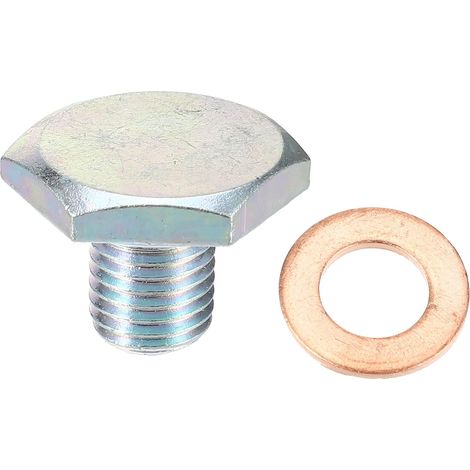 Bouchon De Vidange D'Huile Pour 207 SW 2009-2012 1 Set Avec Joint, OE:1146063, M10x1.25, 17x24mm, Acier, Ton Argenté, Pour Scudo, Pour Focus, Pour 307 (1/5)
