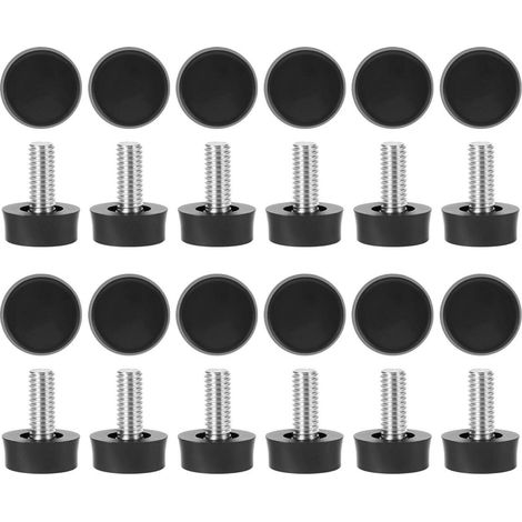 Möbelfüße Stellfüße Schraubfüße 24 Schwarz M6 x10mm (1/5)