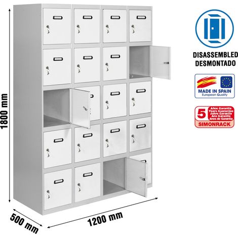 Simonrack Grau- und Weißer Aufbewahrungsschrank 1800x1200x500 mm