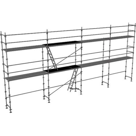 Gerüst 78m² - Struktur + Plattformen - Strebe Version - DUO78-SP (1/4)
