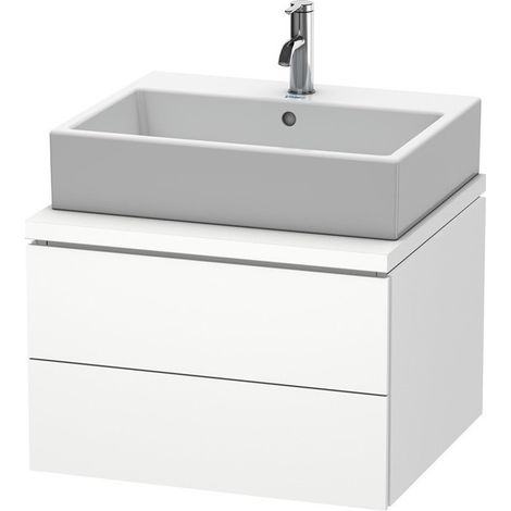 Meuble sous-vasque L-CUBE 620x547x400mm blanc mat