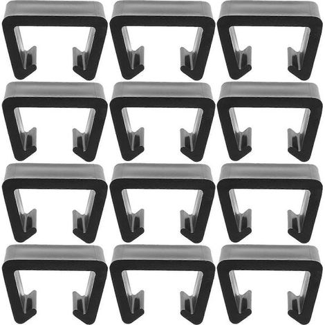 Lot de 12 clips de fixation pour mobilier de jardin et de terrasse, canapé d'extérieur et autres meubles de patio. (1/3)