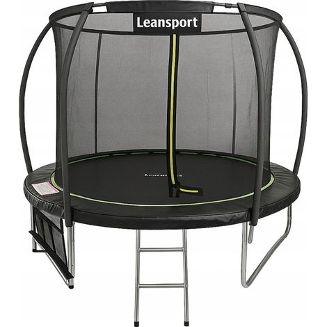 Cama elástica LEAN Sport Max de 3 metros (10 pies) en color negro y verde