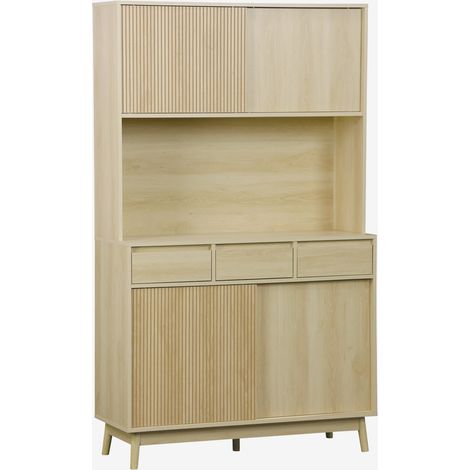 Aparador decorado en madera 4 puertas 3 cajones, 110cm (1/5)