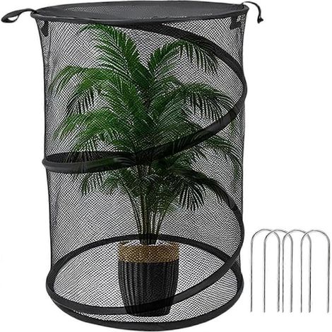 Bâche de protection jardin en polyester noir filet de protection pour fleurs légumes et semis (1/5)