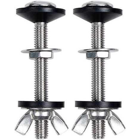 Lot de 2 Boulons de Réservoir de Toilettes en Acier Inoxydable Universels - Double Joints, Facile à Installer (1/4)