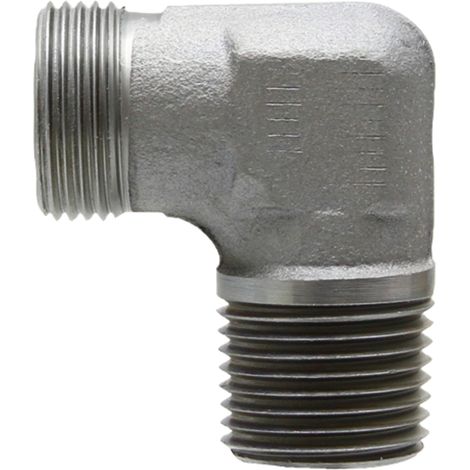 Connettore a gomito idraulico 6L M12x1.5 M10x1 (1/3)