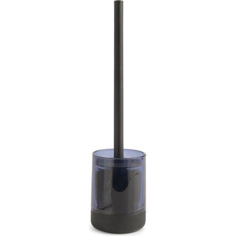 Scopino WC con ciuffo in setole d'appoggio in vetro e silicone NC33 Gedy serie NICOLE Blu (1/2)