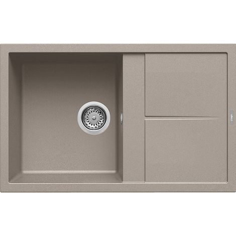 Lavello Elleci Incasso 1 vasca 79x50 Unico 300 Granitek Grigio Tortora LGU30043