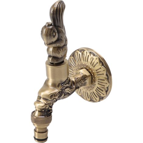 Robinet en cuivre à filetage femelle G1/2, motif écureuil et dragon, idéal pour lavabo et salle de bain. Décoration intérieure pour évier et vasque. (1/5)