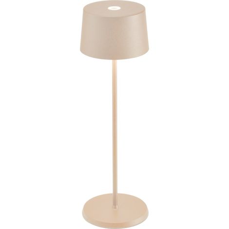 Zafferano Lampada a led da tavolo Olivia Pro Sabbia ricaricabile e dimmerabile - 2200-2700-3000K 9h alla massima potenza (1/3)