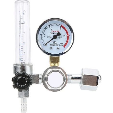 Argon CO2 Reducteur De Pression, Bouteille Argon CO2 Détendeur Gaz, Réducteur De Pression Régulateur De Pression Pour Gaz Argon/CO2, Pression Débitmètre Pour Soudure MIG TIG Contrôle (1/5)