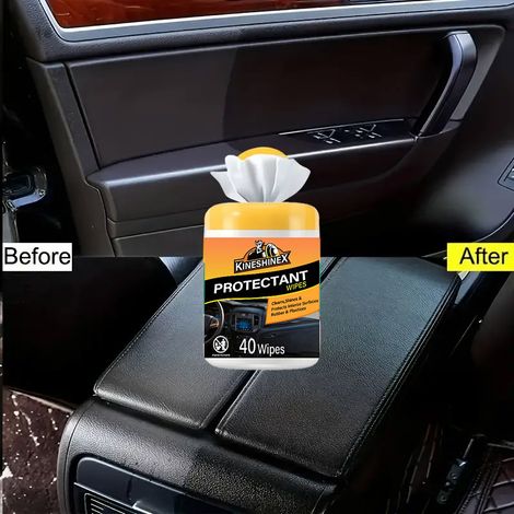 KineShineX Car Wipes - Interior Coating & Polishing, Quick Stain Removal, Car Coating & Cleaning Wipes (1/4)