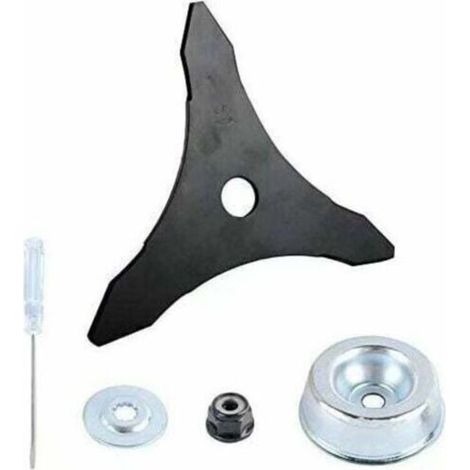 Lame de débroussailleuse 3 dents 12 pouces – Compatible Stihl et Echo – Coupe précise pour mauvaises herbes et bordures – Kit d'entretien inclus (1/4)