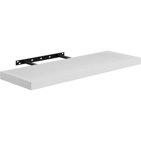 Étagère Murale Flottante Blanche en Bois 60cm MDF pour Salon, Cuisine, Chambre, Bibliotheque,Bureau (1/5)