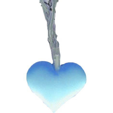 Guirlande lumineuse légère en forme de cœur, pour chambre de fille, fête de mariage (6 mètres, 40 lumières, bleue) (1/5)