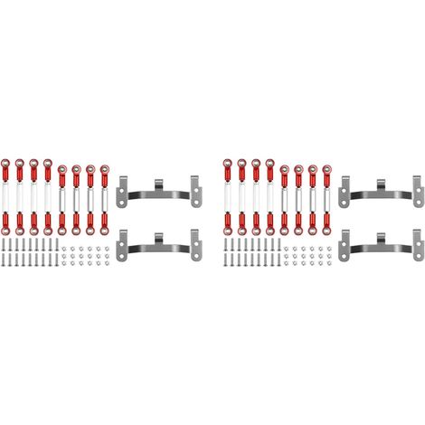 2Ensemble Mise à Niveau du Support de Base de Tige de Liaison de Tige de Traction en Métal B1 B14 B24 C14 C24 1/16 Pièces de Rechange de Voiture TéléCommandée, Rouge (1/5)