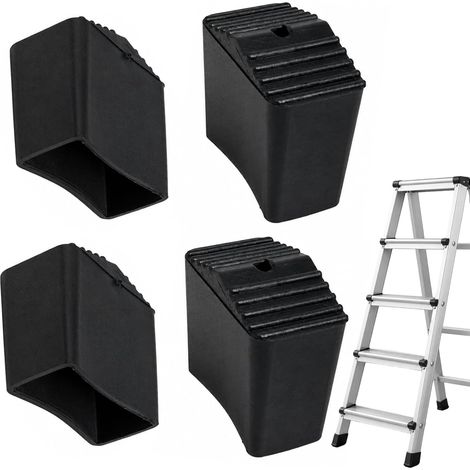 Juego de 4 patas para escaleras de 40 x 20 cm, almohadillas de goma antideslizantes de repuesto para escaleras, tapas protectoras, patas para escaleras, patas de repuesto para escaleras de aluminio y  (1/5)
