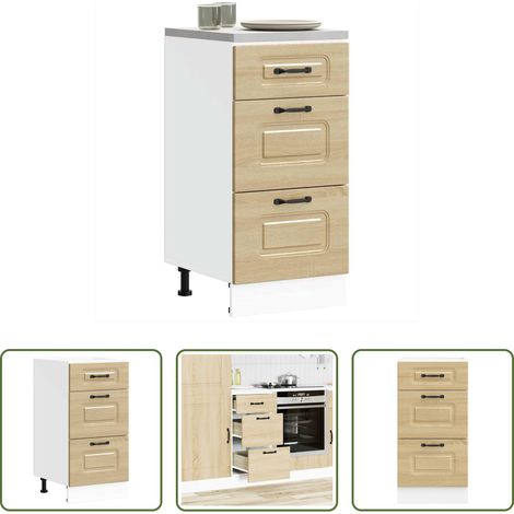 Holzwerkstoff - Küchenunterschrank Kalmar Sonoma-Eiche Holzwerkstoff (1/5)