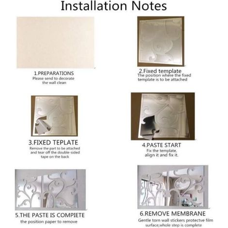 Décalcomanies murales 3D en cristal d'acrylique, 8 pièces, autocollants amovibles, feuilles de plastique pour miroirs.A (1/4)