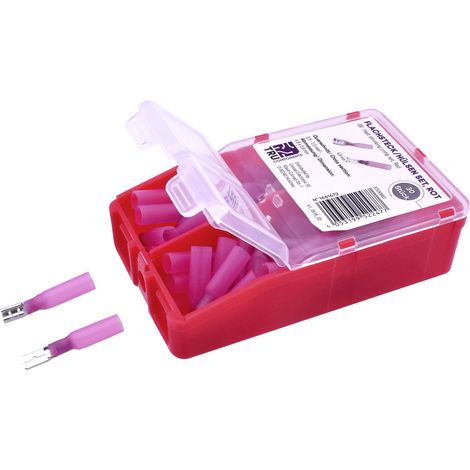 TRU COMPONENTS TC-6646688 Quetschverbinder-Sortiment 0.50 mm² 1.50 mm² Rot 60 St.
