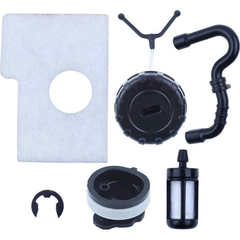 Bouchon de réservoir de carburant Ensemble collecteur d'admission d'air comprimé pour Stihl 017 018 MS170 MS180 MS 170 180 Scies à chaîne 11301412200 11303500500 (1/5)