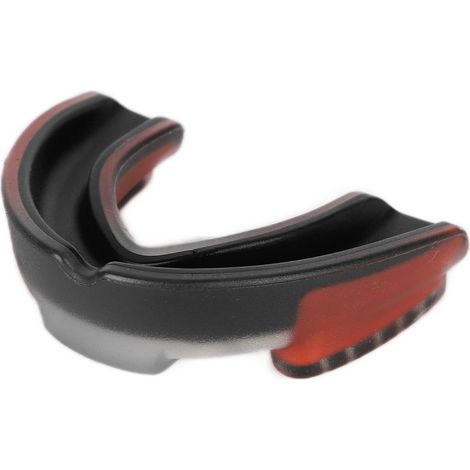 Protecteur buccal double couleur pour boxe, taekwondo, basketball - Noir et rouge avec étui pour juniors et adultes (1/5)