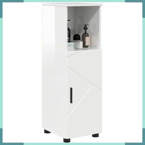 883318 Cabinet de salle de bain Blanc brillant 30 x 35 x 95 cm (1/5)