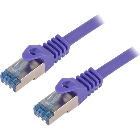 Cable reseau RJ45 male S-FTP Cat 6a violet- 0.25m