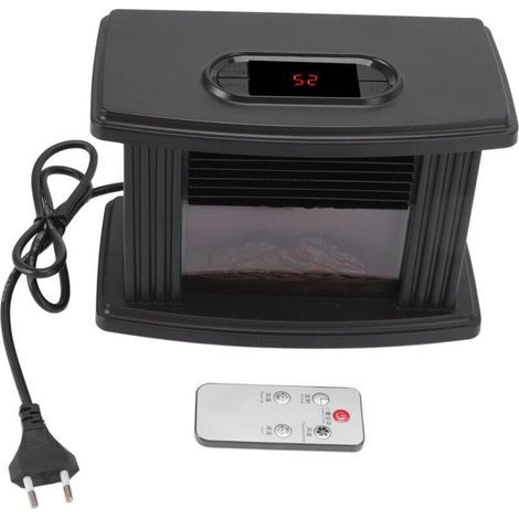 Réfonce de cheminée électrique 1000W Poêle de table en uniforme rapide portable avec télécommande (1/4)