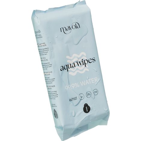 Salviette umidificate con avena, 99,9% acqua, senza plastica, 60 pezzi, Mayola (1/5)