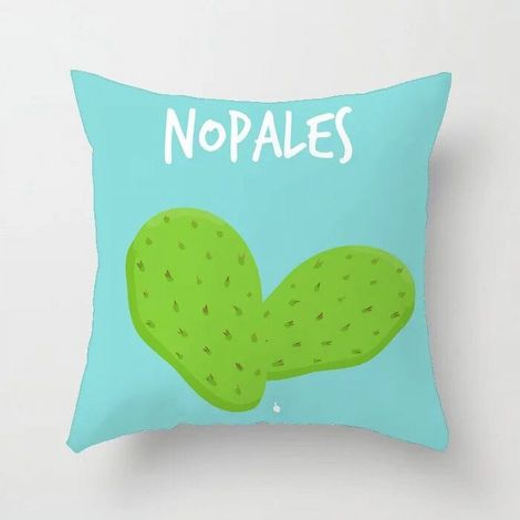 Taie D'oreiller - Coton Linen - Imprimé Cactus - Double Face - Pour Canapé Chaise Bureau Lit Voiture - 40x40 cm (1/5)