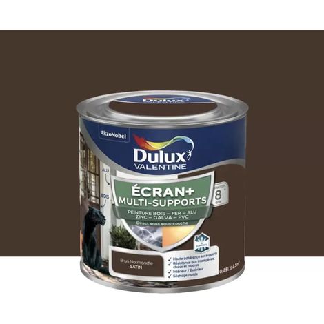 Peinture DULUX VALENTINE Ecran+ Multi-supports Brun Normandie 0,25 L (1/4)